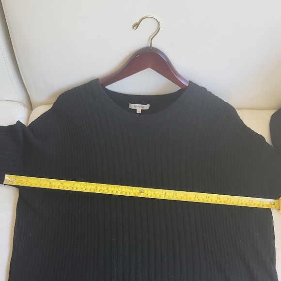 Madewell Charcoal Ribbed Sweater 22% Merino Wool 5% Alpaca - Picture 10 of 11